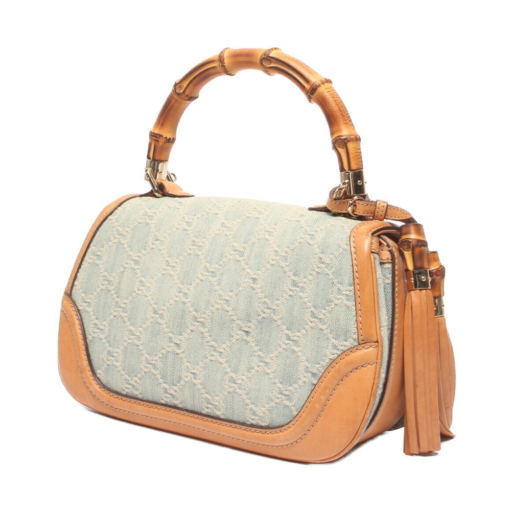 Gucci Handbag Denim GG Bamboo